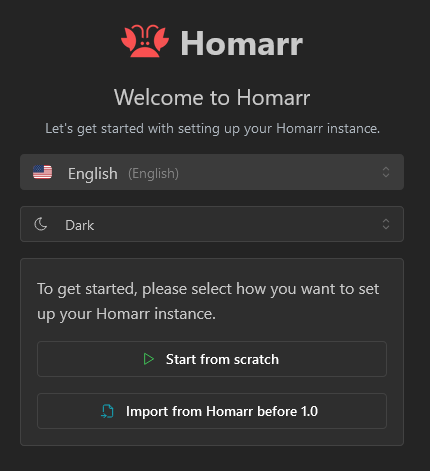 Onboarding initial step